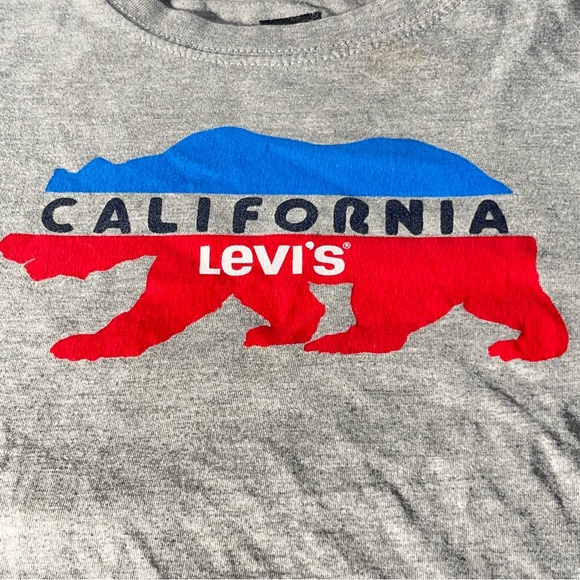 LEVIS California Red, White & Blue Bear Print Shirt - Picture 2 of 4